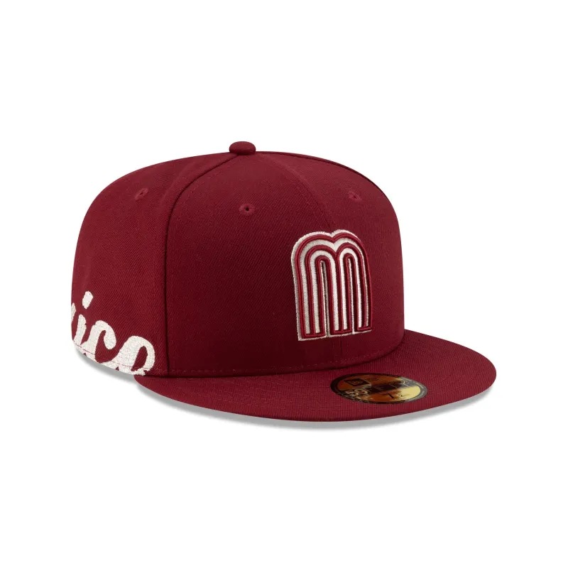Mexico Baseball Maroon 59FIFTY Fitted Hat sold by New Era