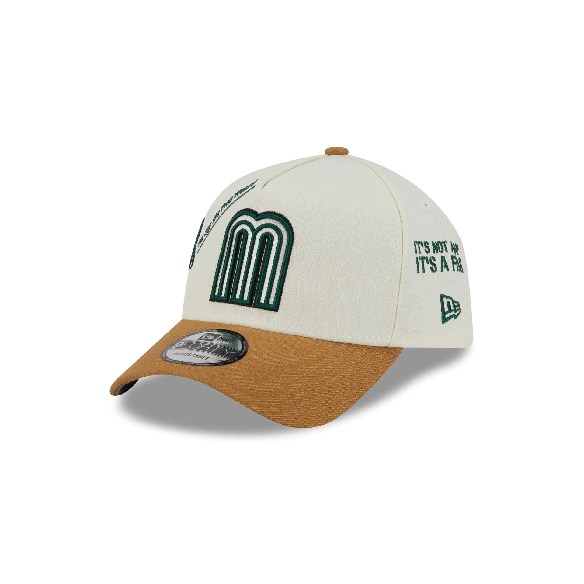 Mexico Baseball New Era Anniversary Logos White 9FORTY M-Crown A-Frame Snapback Hat sold by New Era