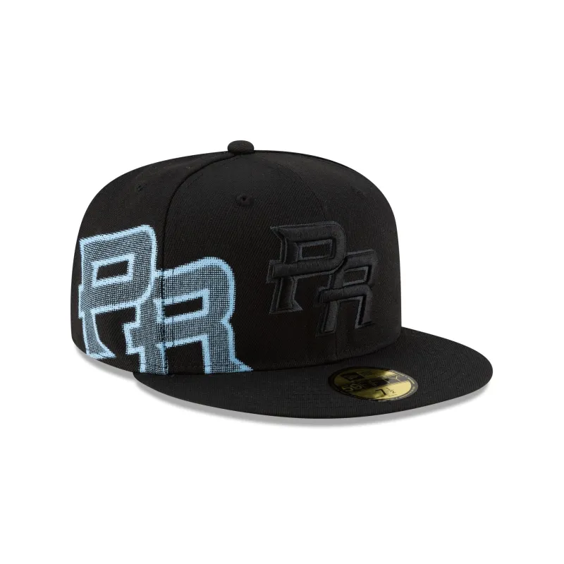 Puerto Rico Black on Black 59FIFTY Fitted Hat sold by New Era