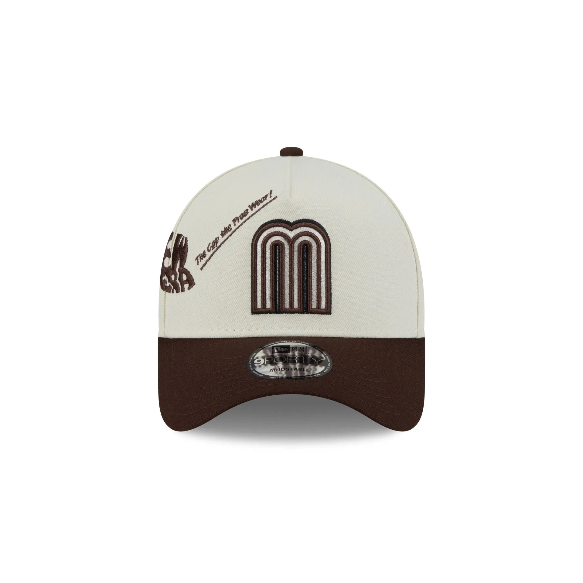 Mexico Baseball New Era Anniversary Logos Brown Visor 9FORTY M-Crown A-Frame Snapback Hat sold by New Era product image thumbnail 2