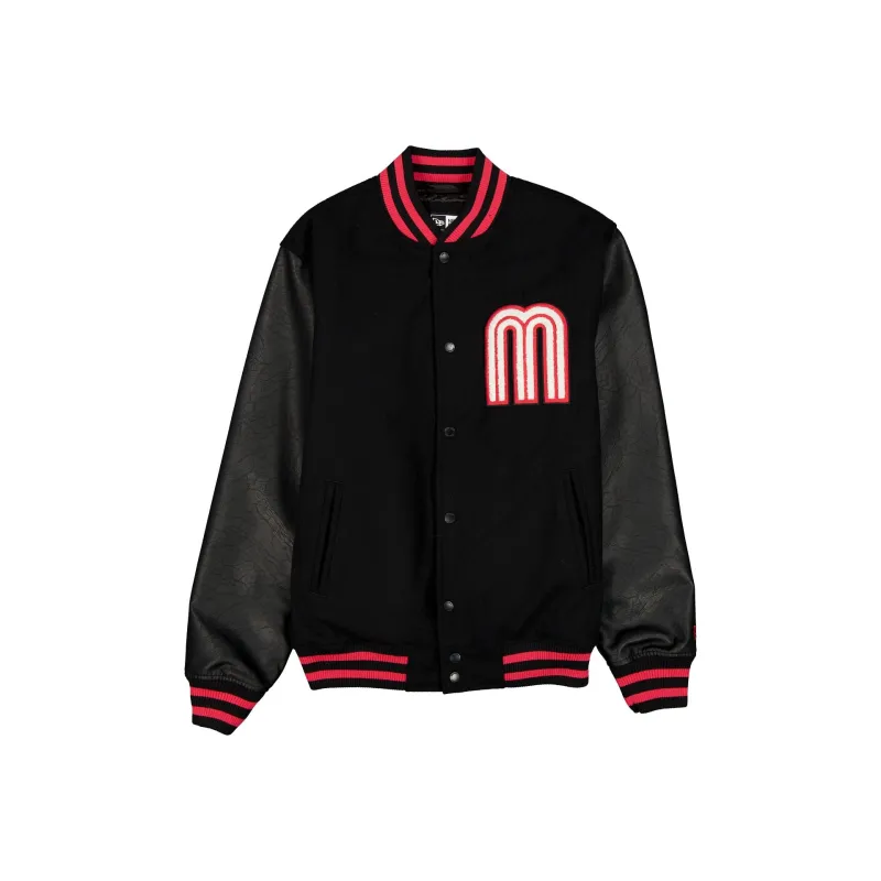 Mexico Baseball Black Bomber Jacket made by New Era