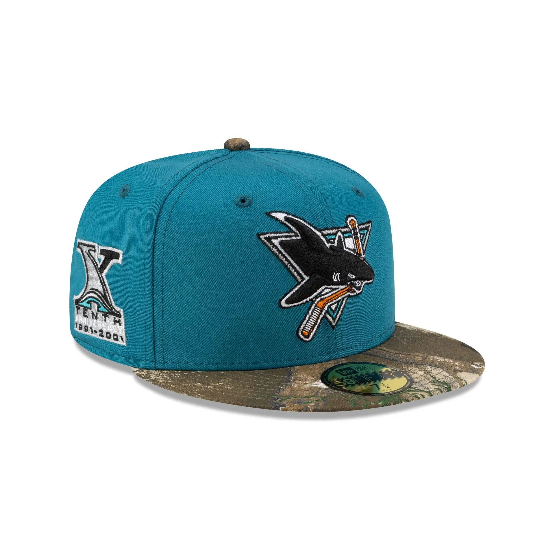 San Jose Sharks Realtree Visor 59FIFTY Fitted Hat sold by New Era