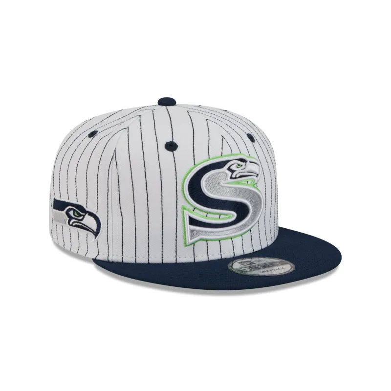 Seattle Seahawks Deceptor Pinstripe 9FIFTY Snapback Hat sold by New Era