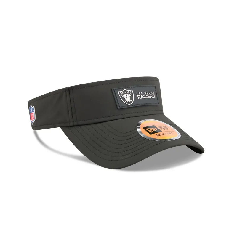 Las Vegas Raiders 2025 Sideline Hot Weather Visor Adjustable Hat made by New Era