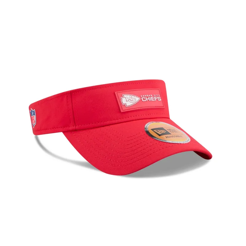 Kansas City Chiefs 2025 Sideline Hot Weather Visor Adjustable Hat sold by New Era