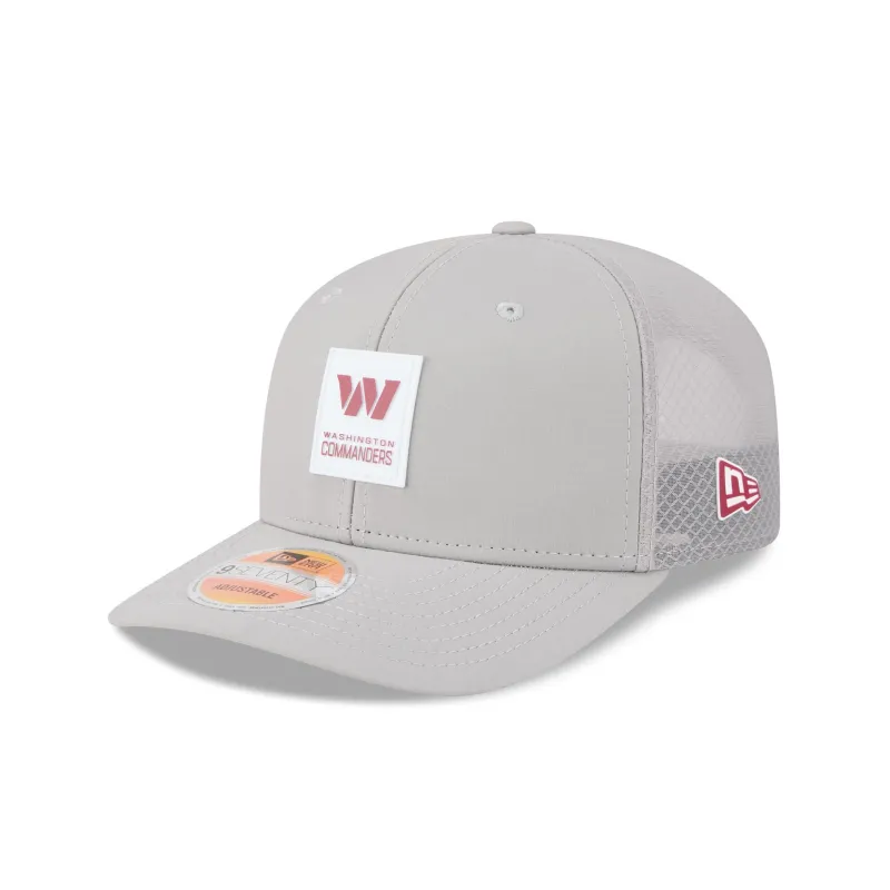Washington Commanders 2025 Sideline Hot Weather Gray 9SEVENTY Trucker Hat sold by New Era
