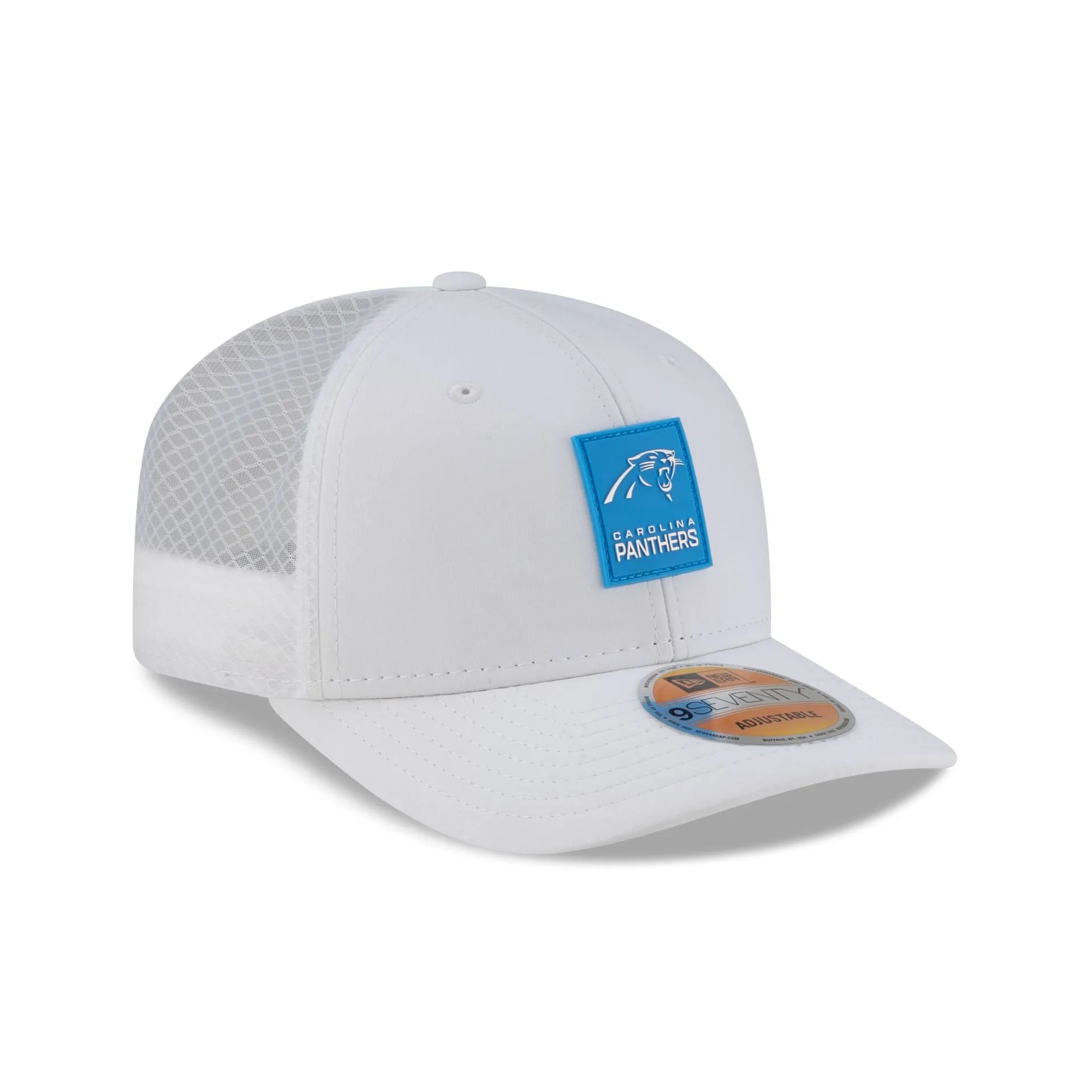 Carolina Panthers 2025 Sideline Hot Weather White 9SEVENTY Trucker Hat sold by New Era product image thumbnail 3