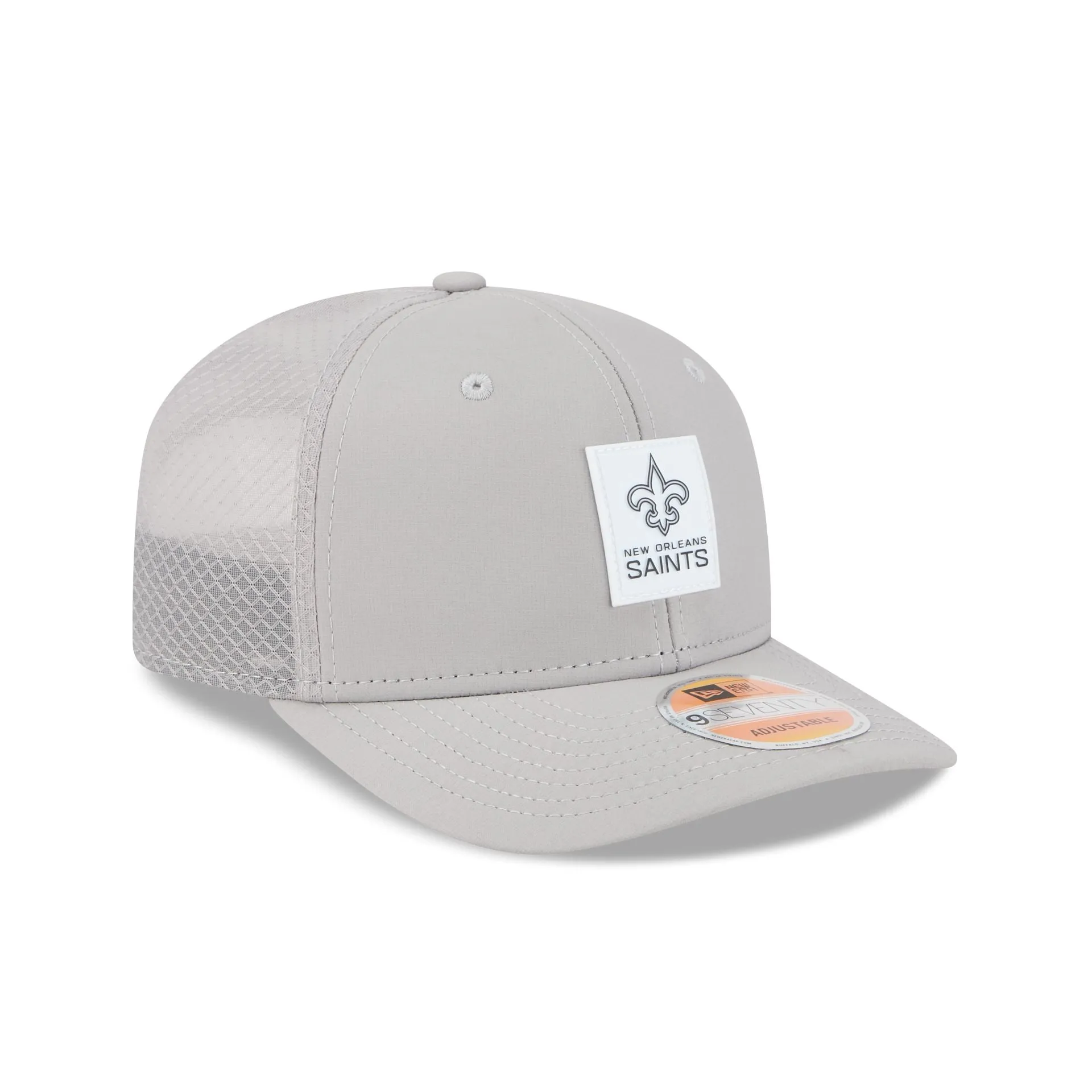 New Orleans Saints 2025 Sideline Hot Weather Gray 9SEVENTY Trucker Hat sold by New Era product image thumbnail 3