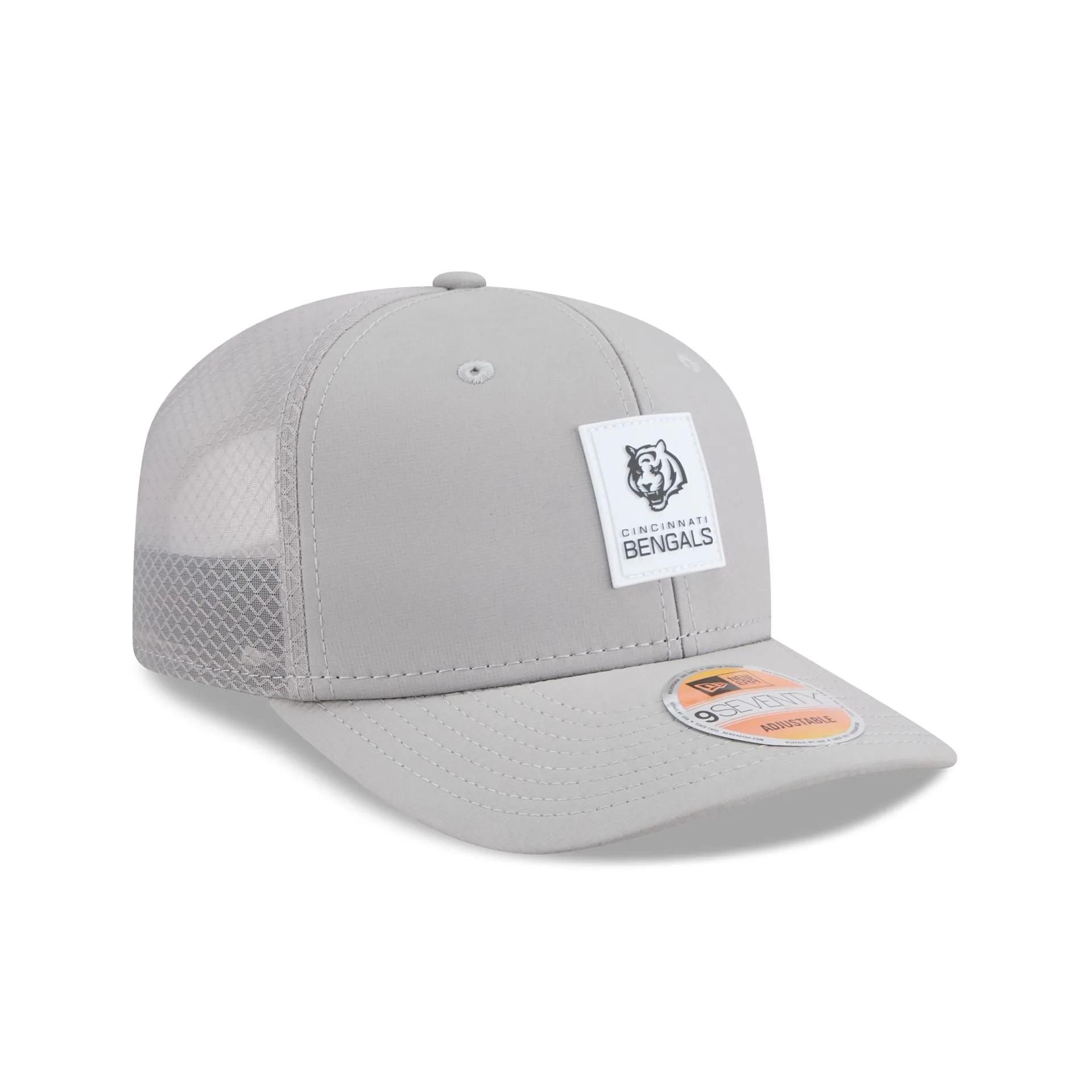 Cincinnati Bengals 2025 Sideline Hot Weather Gray Bengal 9SEVENTY Trucker Hat sold by New Era product image thumbnail 3