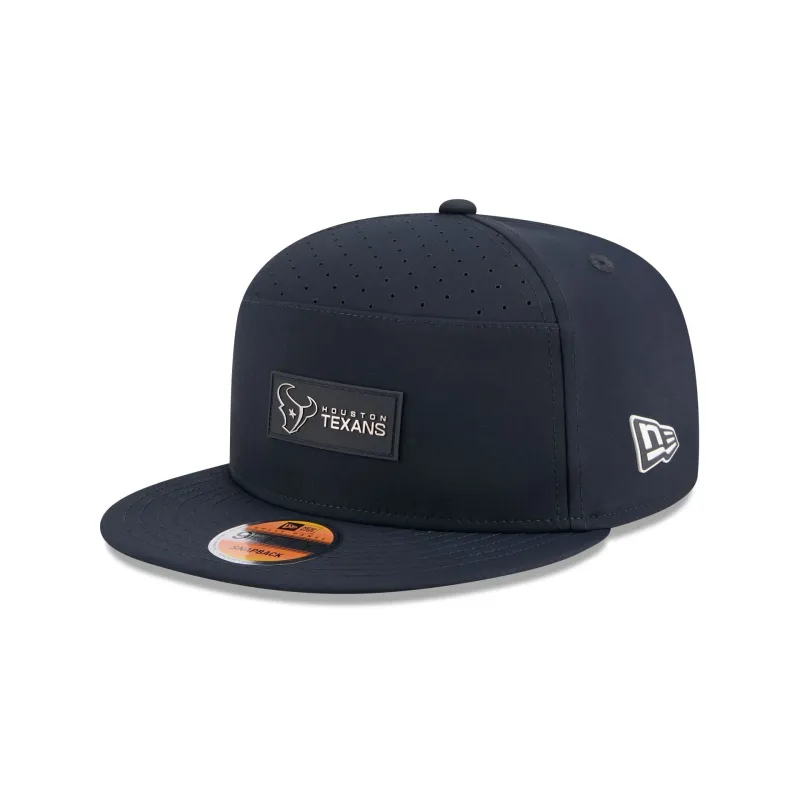 Houston Texans 2025 Sideline Hot Weather Split Panel 9FIFTY Snapback Hat sold by New Era