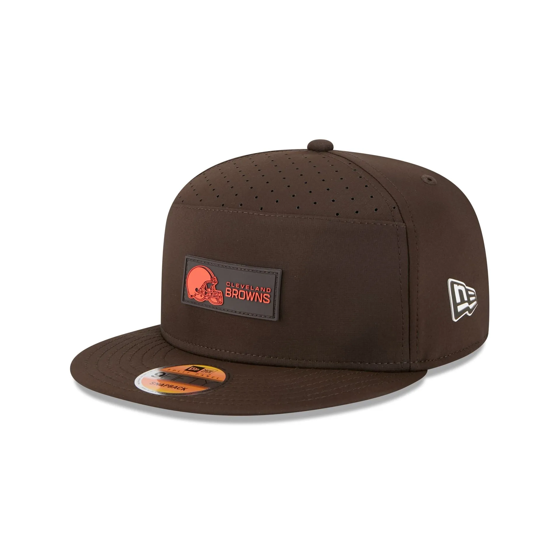 Cleveland Browns 2025 Sideline Hot Weather Split Panel 9FIFTY Snapback Hat sold by New Era