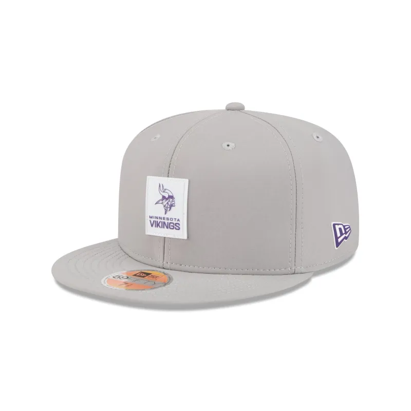 Minnesota Vikings 2025 Sideline Hot Weather Gray 59FIFTY Fitted Hat sold by New Era
