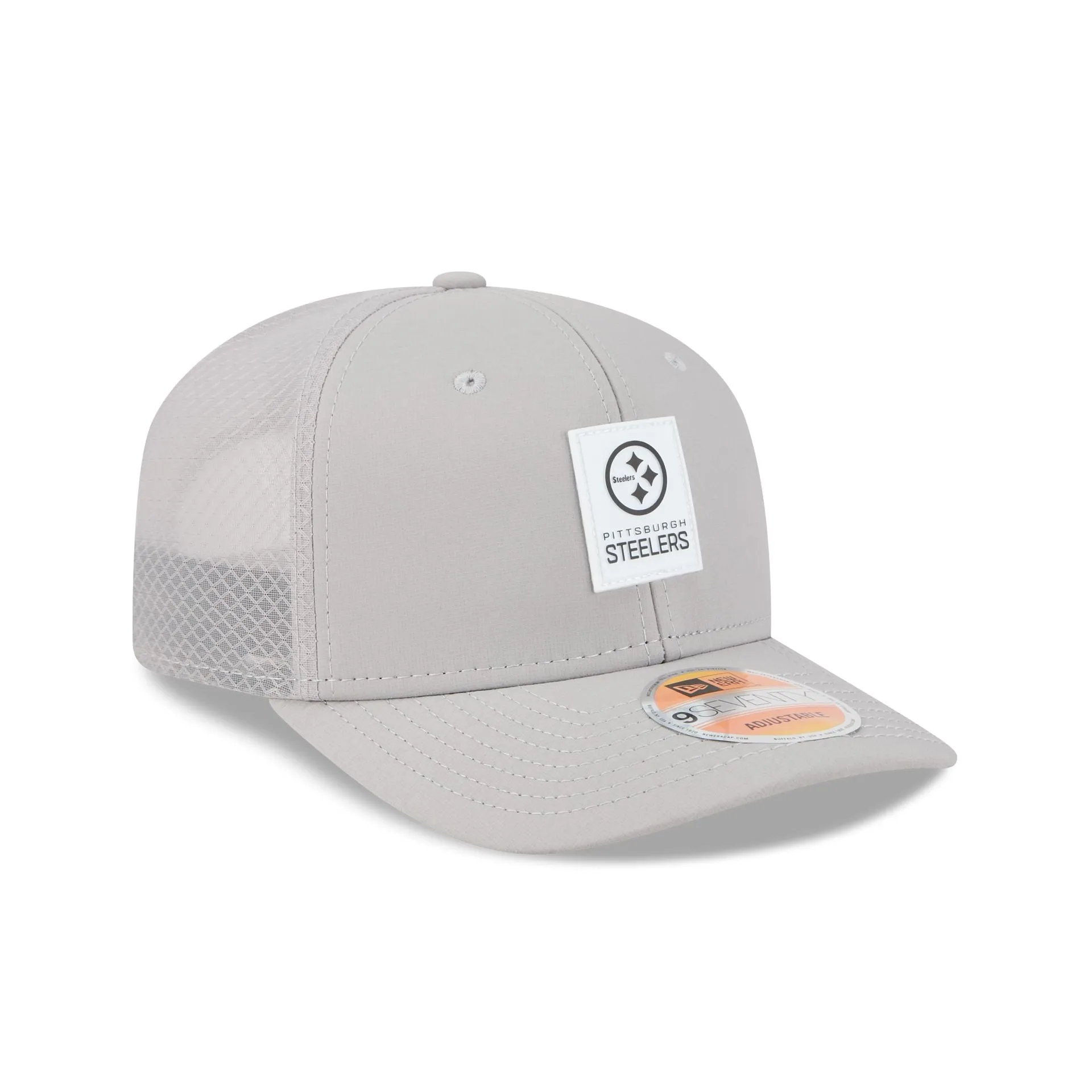 Pittsburgh Steelers 2025 Sideline Hot Weather Gray 9SEVENTY Trucker Hat sold by New Era product image thumbnail 3
