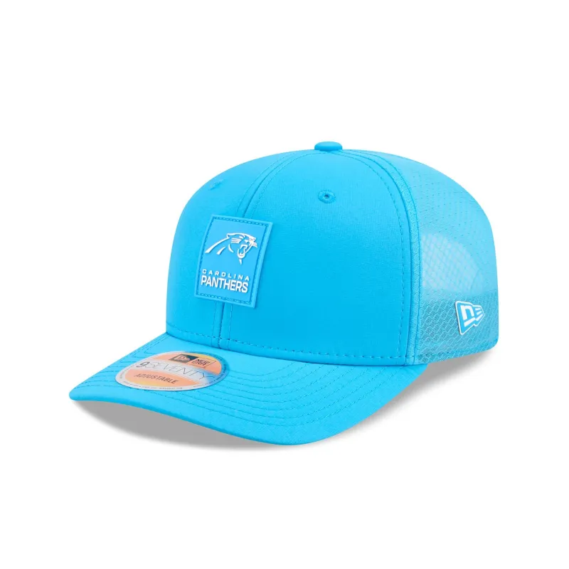 Carolina Panthers 2025 Sideline Hot Weather 9SEVENTY Trucker Hat sold by New Era