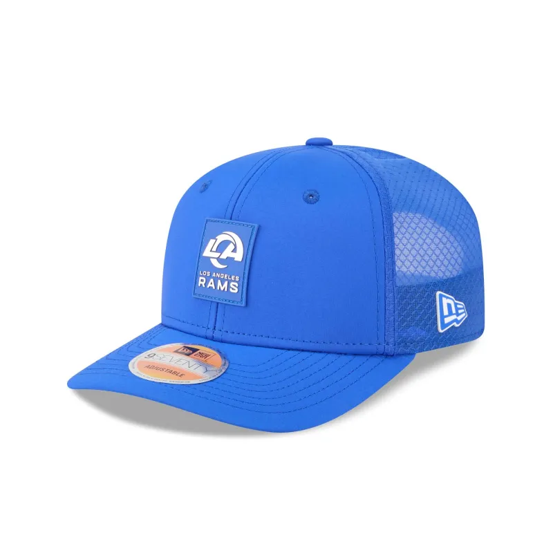 Los Angeles Rams 2025 Sideline Hot Weather 9SEVENTY Trucker Hat sold by New Era