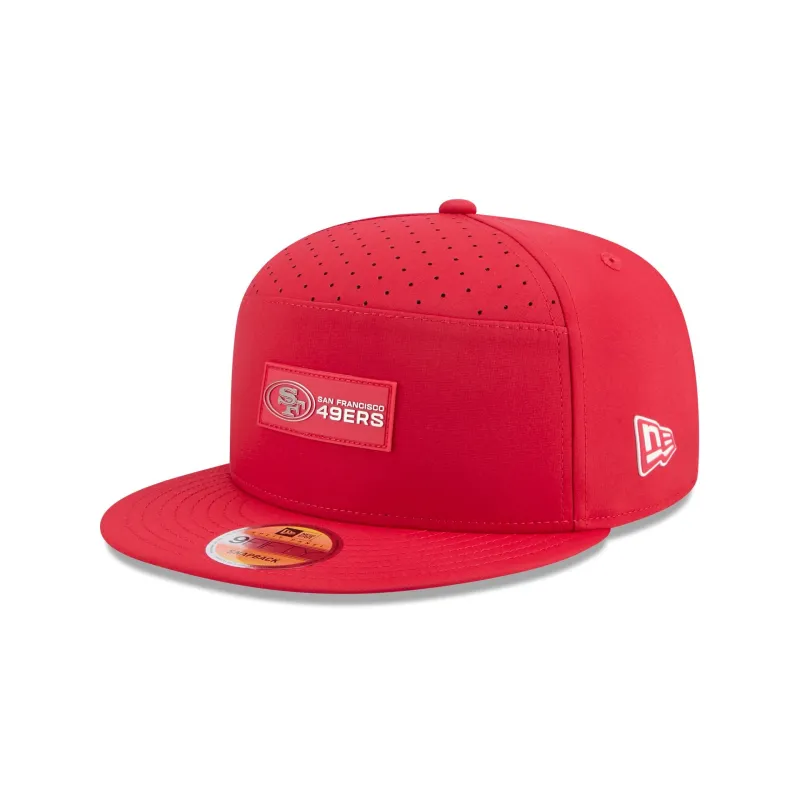 San Francisco 49ers 2025 Sideline Hot Weather Split Panel 9FIFTY Snapback Hat sold by New Era