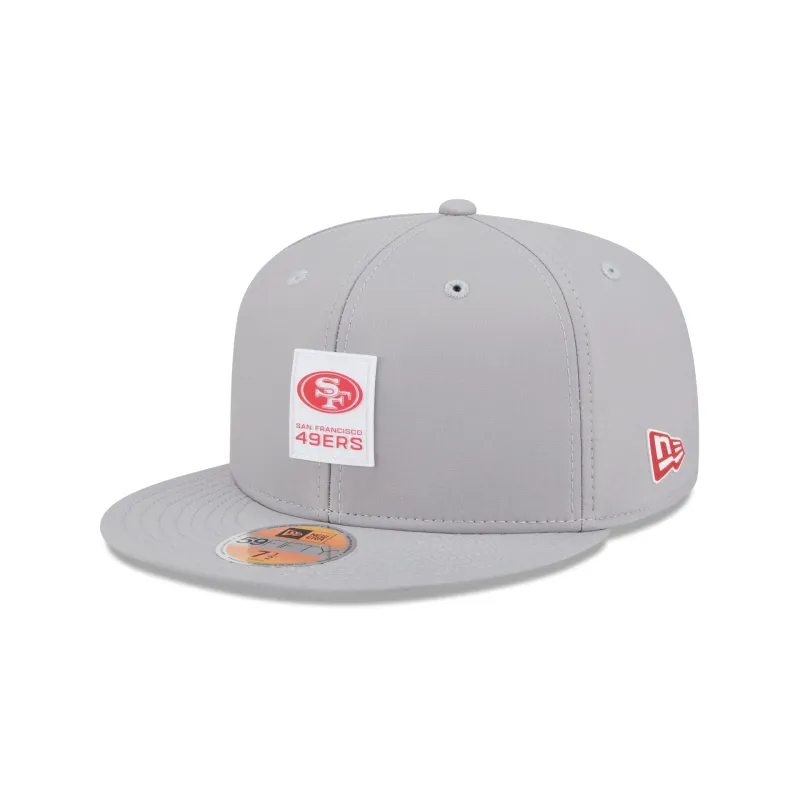 San Francisco 49ers 2025 Sideline Hot Weather Gray 59FIFTY Fitted Hat sold by New Era