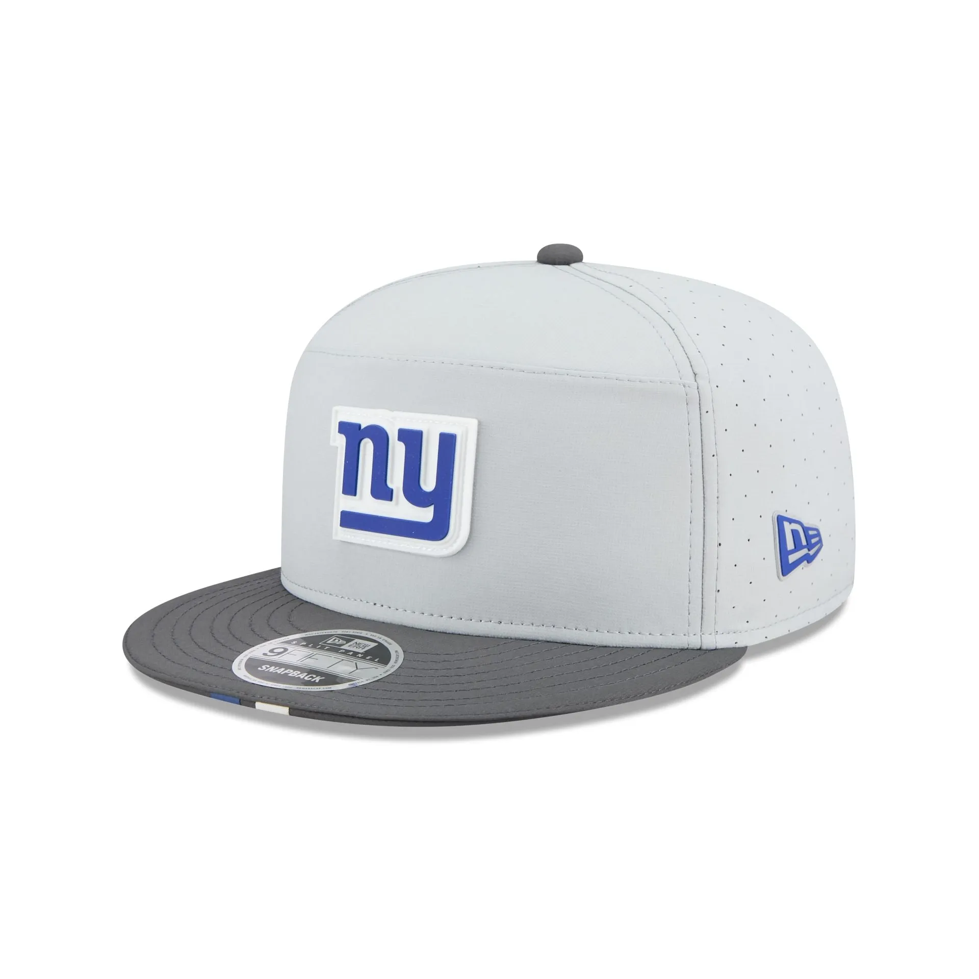 New York Giants 2025 Training Gray Split Panel 9FIFTY Snapback Hat sold by New Era
