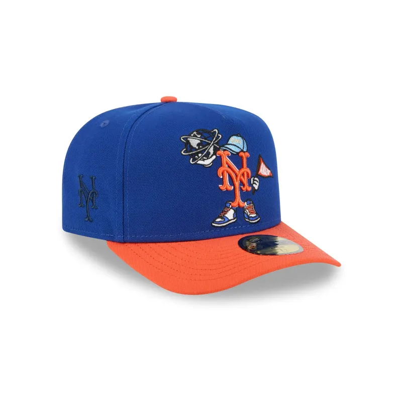 New York Mets Cartoon 59FIFTY A-Frame Fitted Hat sold by New Era