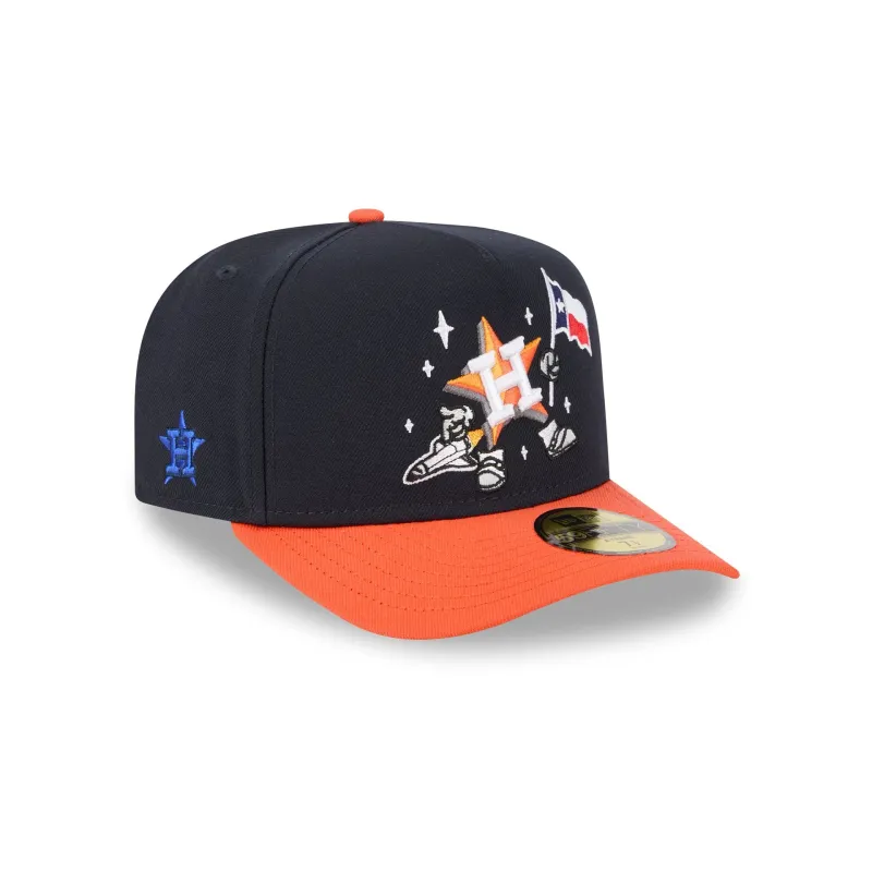 Houston Astros Cartoon 59FIFTY A-Frame Fitted Hat sold by New Era