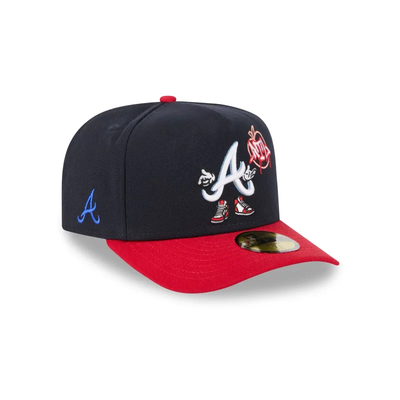 Atlanta Braves Cartoon 59FIFTY A-Frame Fitted Hat sold by New Era