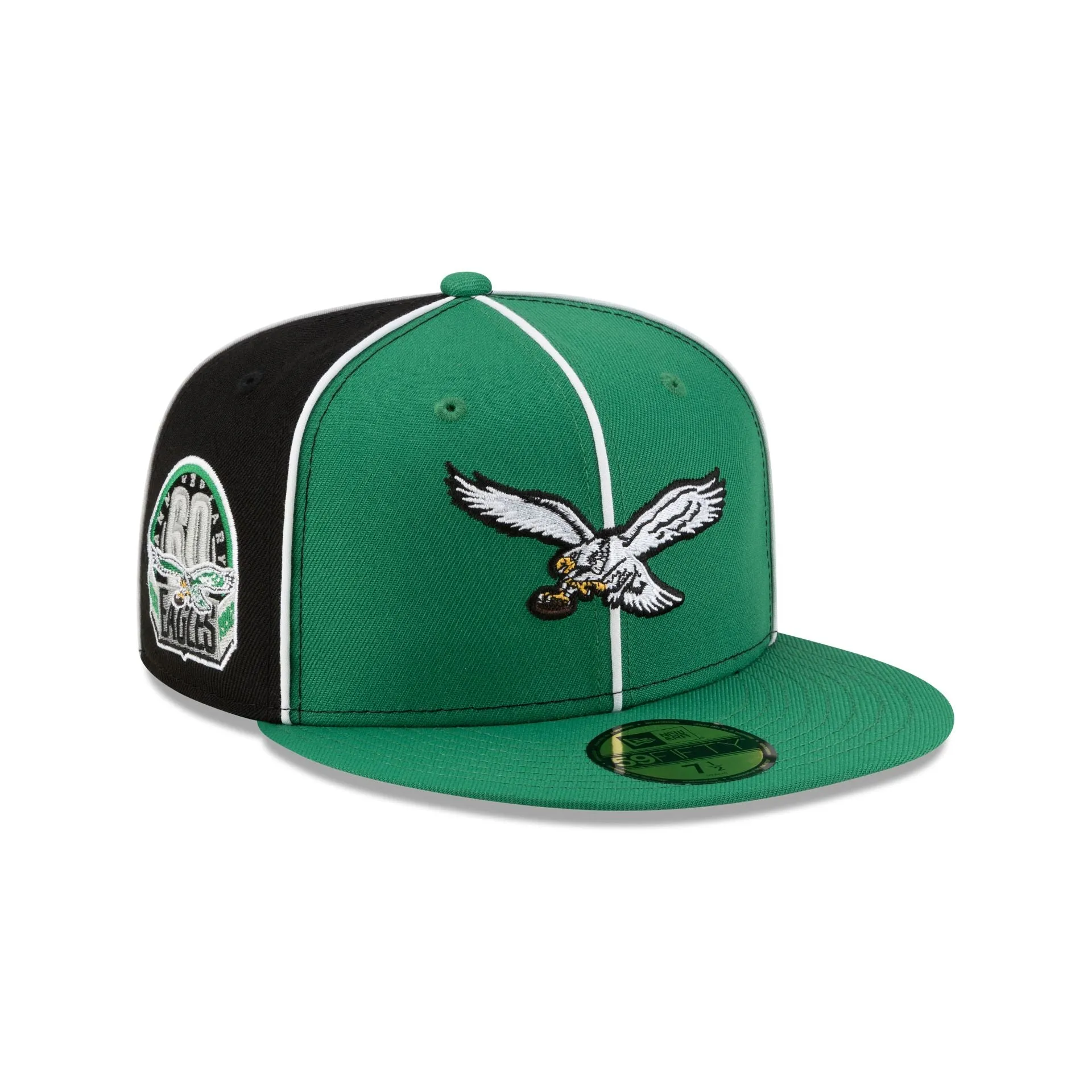 Philadelphia Eagles Two-Tone Pinwheel 59FIFTY Fitted Hat sold by New Era