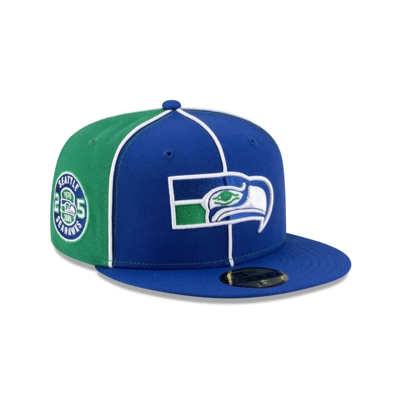Seattle Seahawks Two-Tone Pinwheel 59FIFTY Fitted Hat sold by New Era