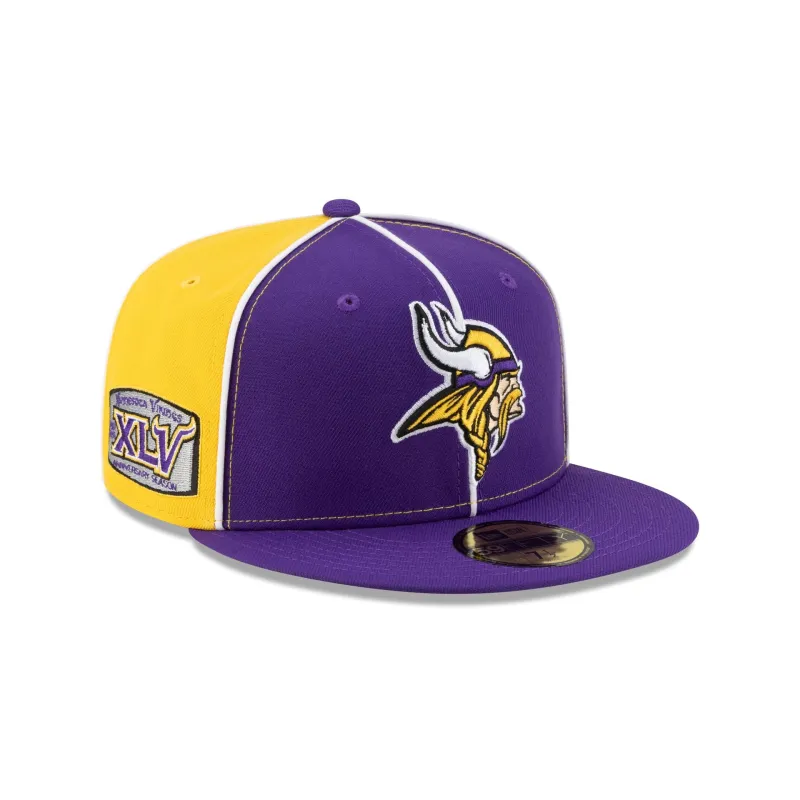 Minnesota Vikings Two-Tone Pinwheel 59FIFTY Fitted Hat sold by New Era