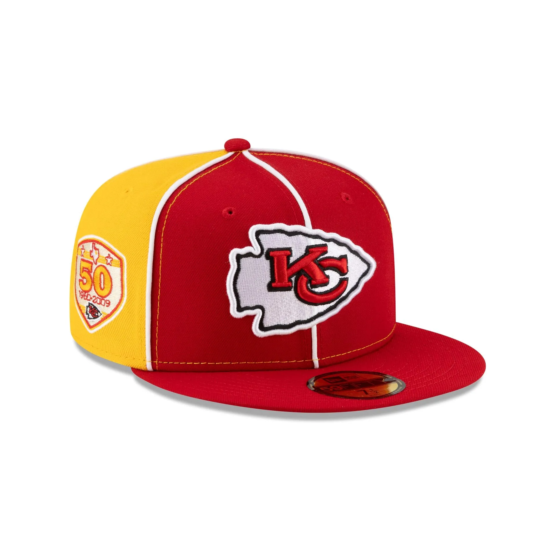 Kansas City Chiefs Two-Tone Pinwheel 59FIFTY Fitted Hat sold by New Era