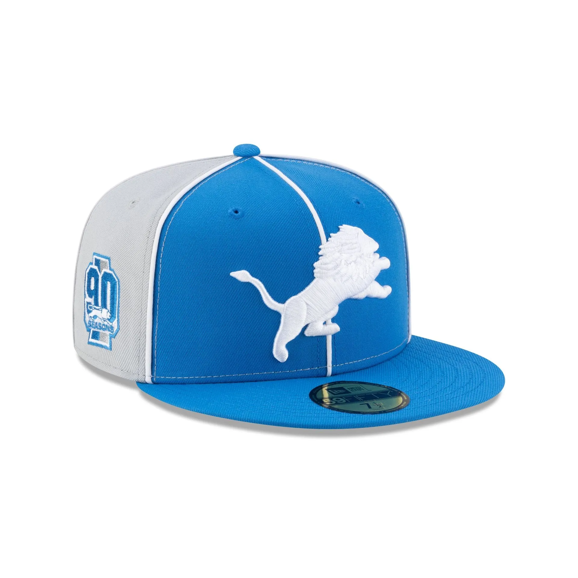 Detroit Lions Two-Tone Pinwheel 59FIFTY Fitted Hat sold by New Era