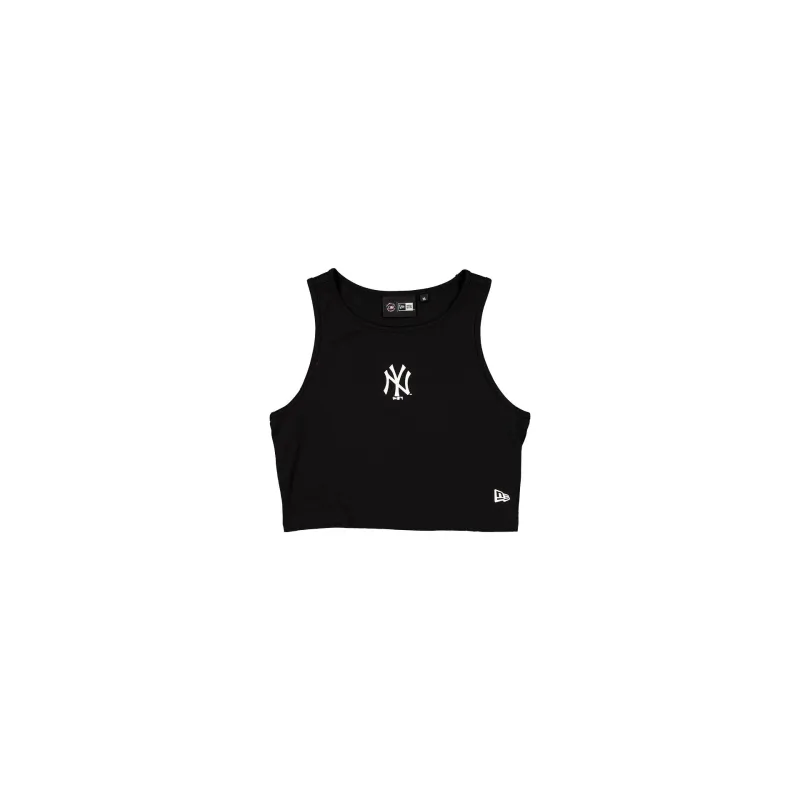 New York Yankees League Essential Cropped Black Women's Tank Top sold by New Era