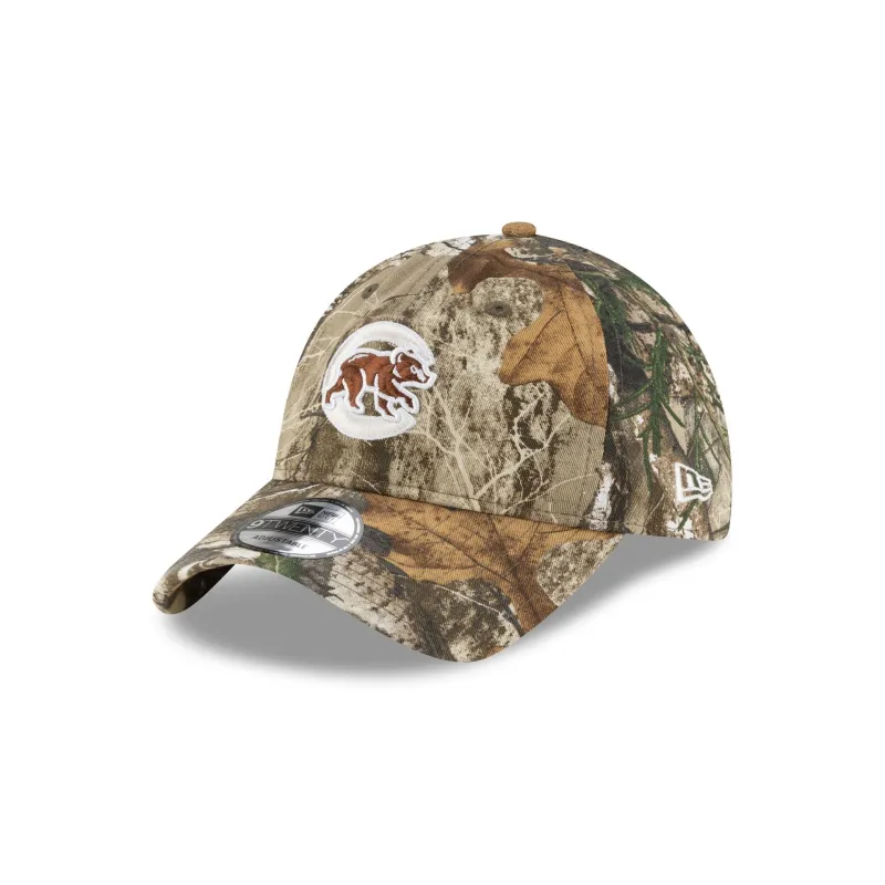 Chicago Cubs Washed Realtree 9TWENTY Adjustable Hat sold by New Era