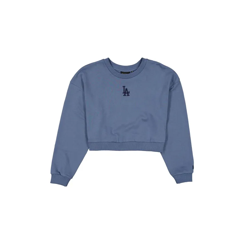 Los Angeles Dodgers League Essential Cropped Blue Women's Crewneck sold by New Era