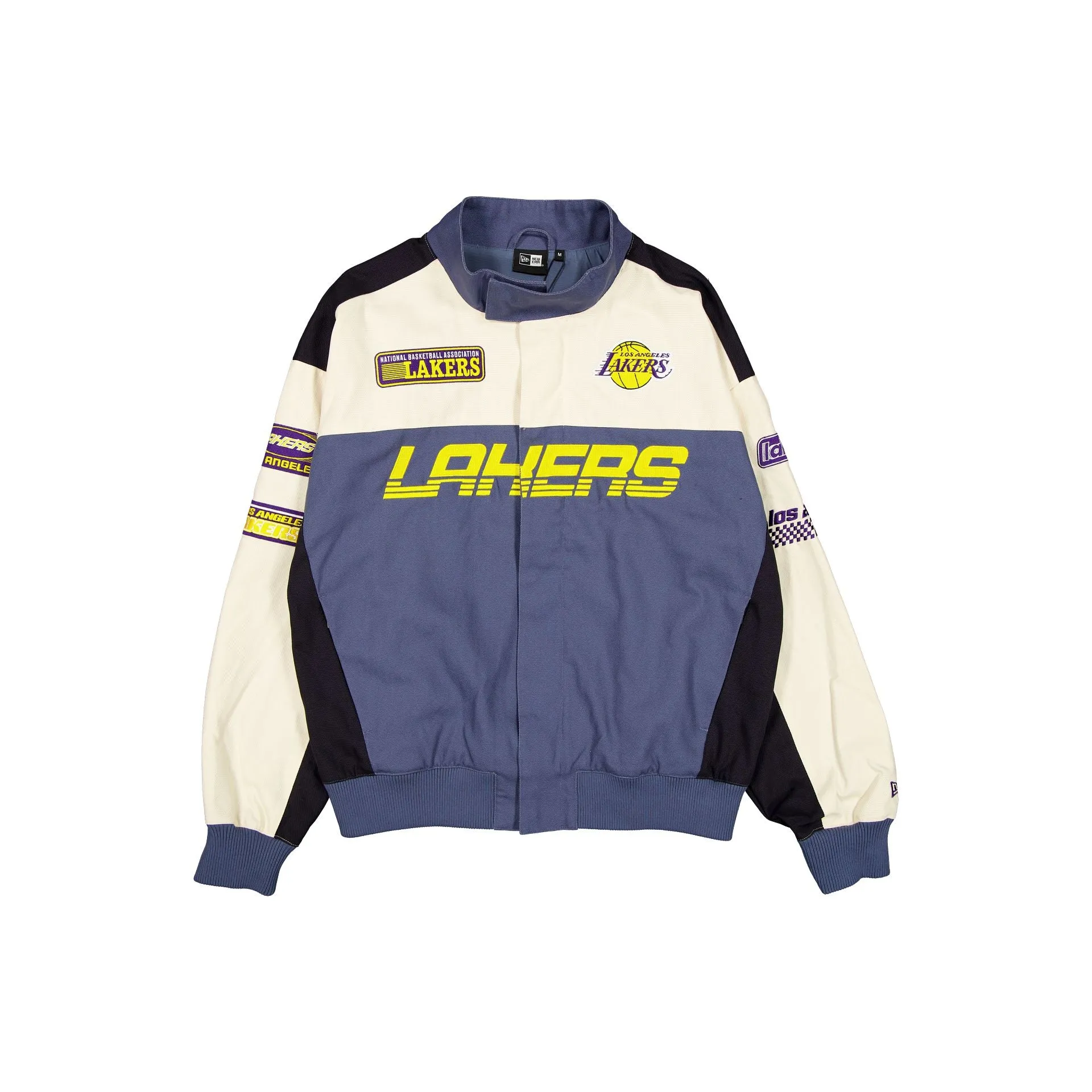 Los Angeles Lakers Blue Motorsports Jacket sold by New Era