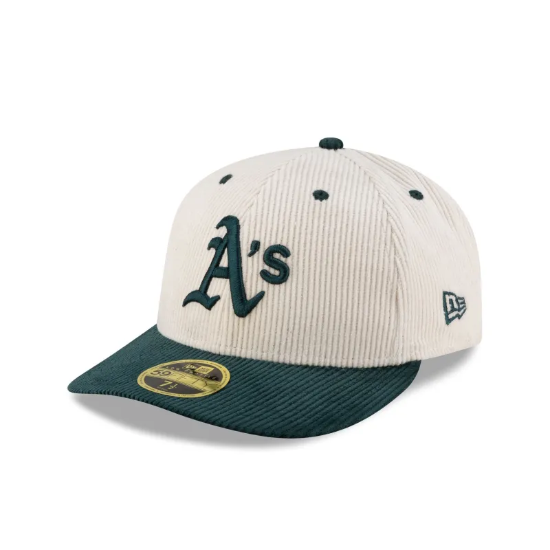 Athletics Cord Cream Low Profile 59FIFTY Fitted Hat sold by New Era