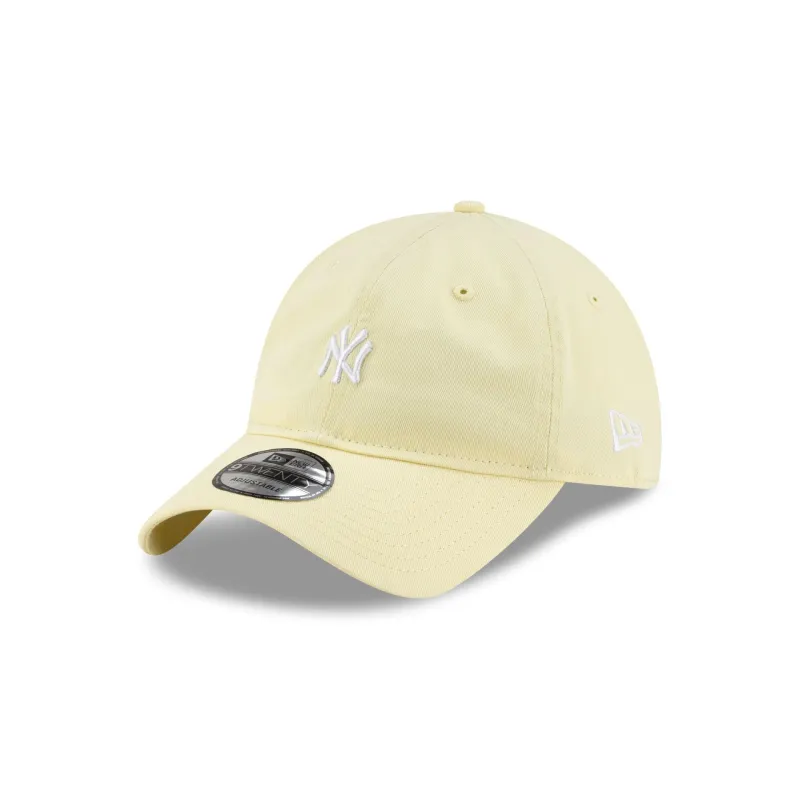 New York Yankees Mini Logo Pastel Yellow 9TWENTY Adjustable Hat sold by New Era
