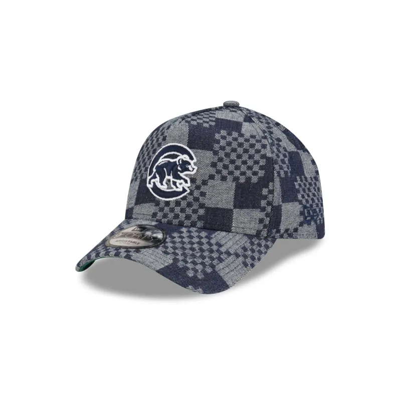 Chicago Cubs Pattern Denim 9FORTY A-Frame Snapback Hat sold by New Era
