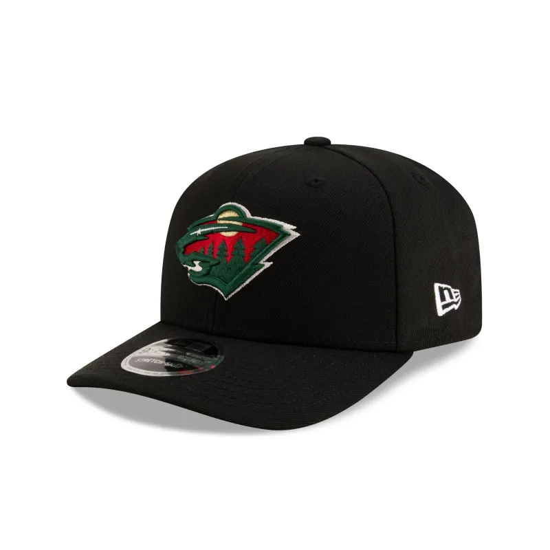 Minnesota Wild Black 9SEVENTY Stretch-Snap Hat sold by New Era