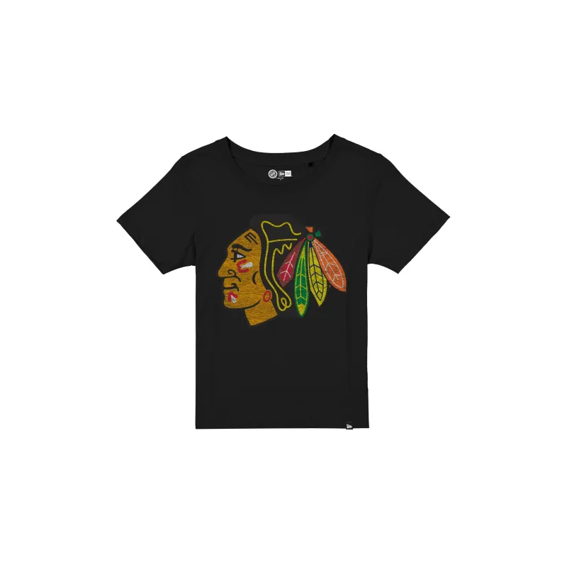 Chicago Blackhawks Wash Logo Women's Short-Sleeve T-Shirt sold by New Era