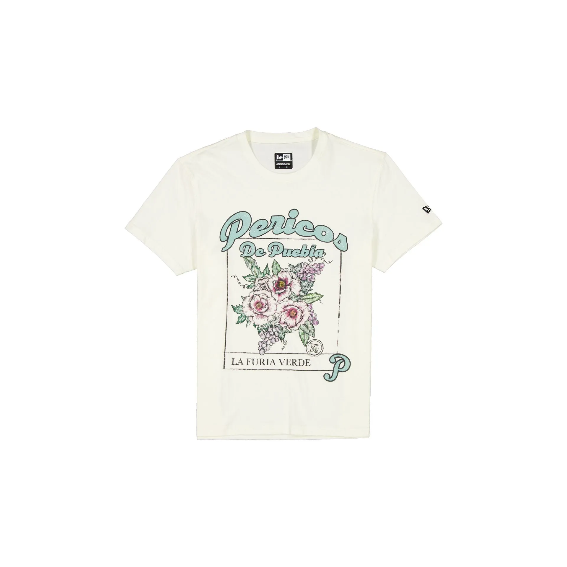 Pericos de Puebla Stone Floral T-Shirt sold by New Era