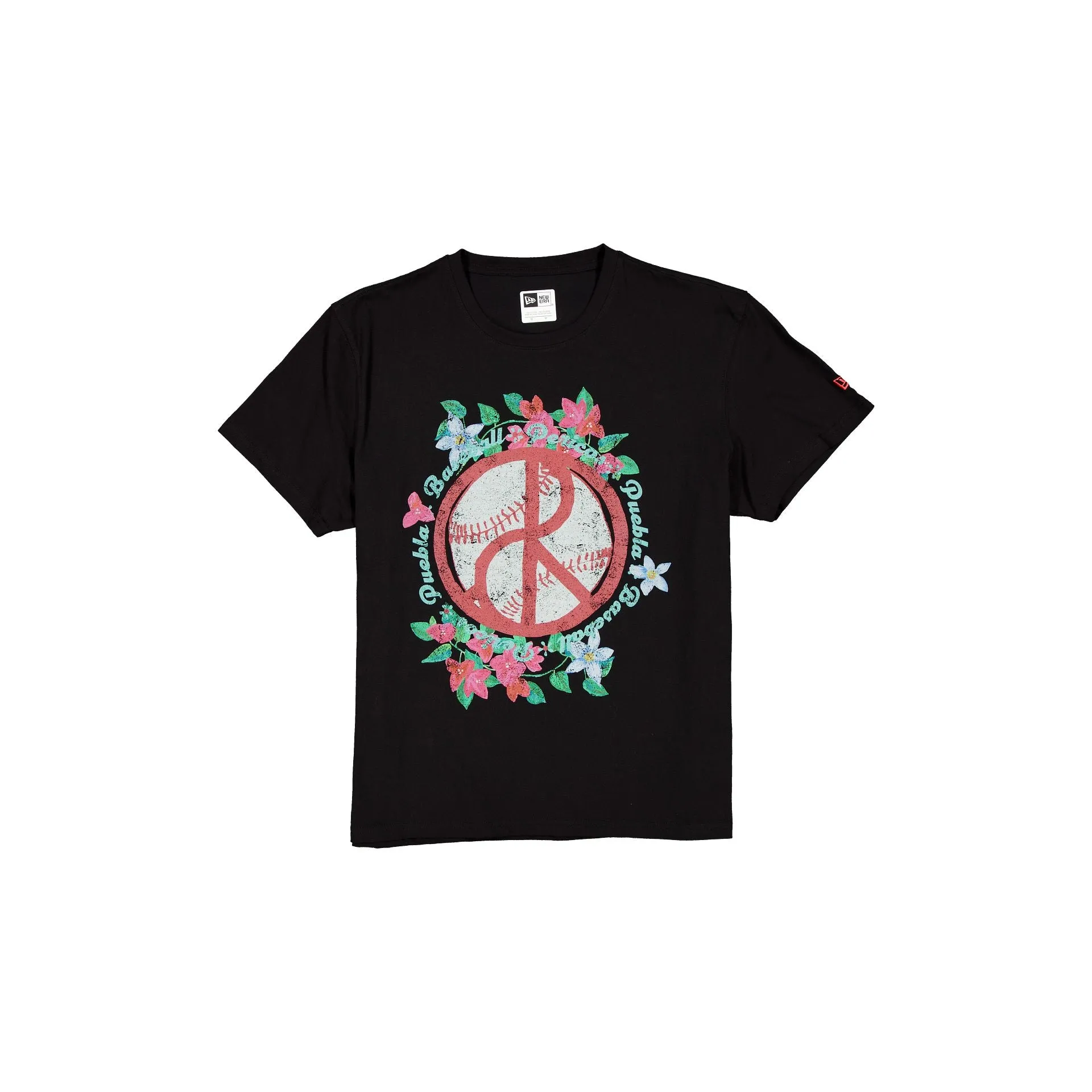 Pericos de Puebla Black Floral T-Shirt sold by New Era