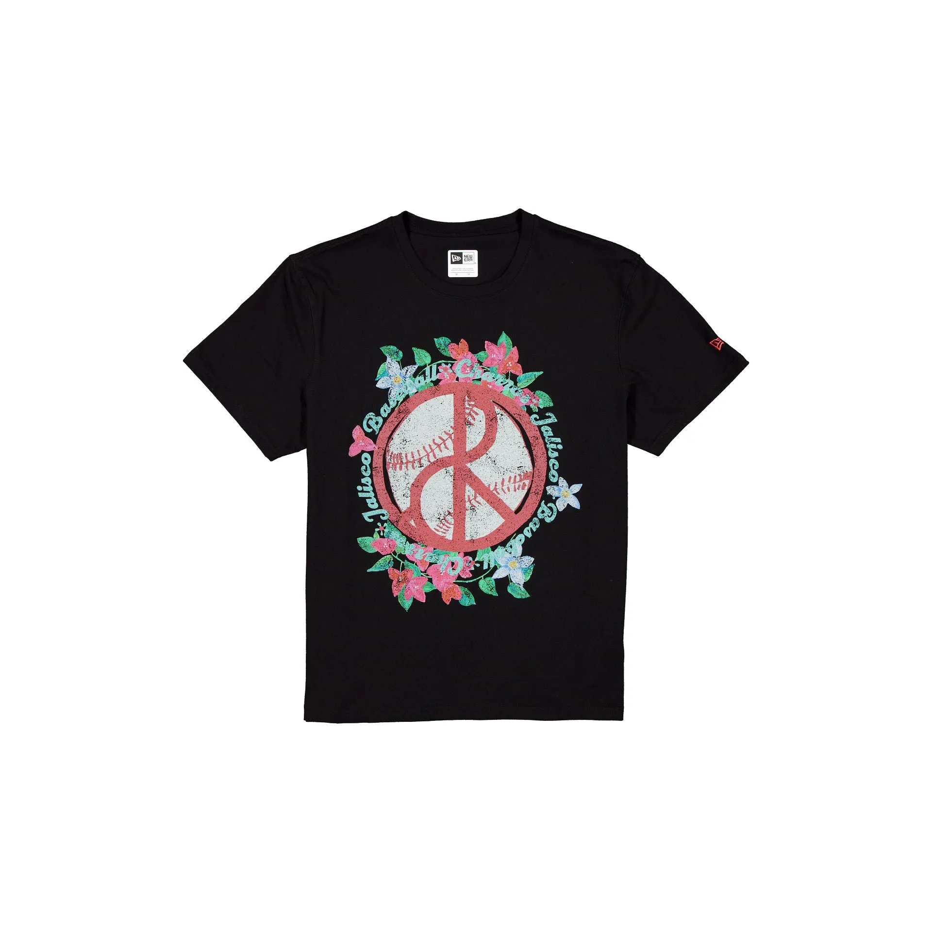 Charros de Jalisco Black Floral T-Shirt sold by New Era