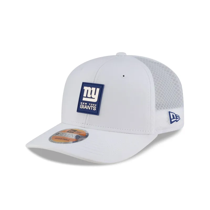 New York Giants 2025 Sideline Hot Weather White 9SEVENTY Trucker Hat sold by New Era