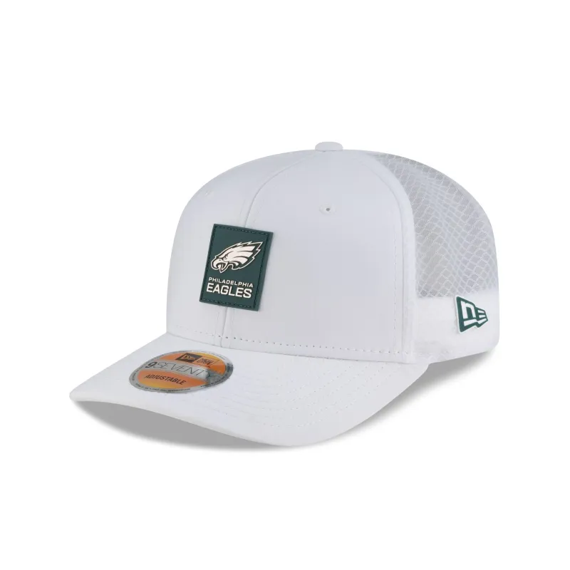 Philadelphia Eagles 2025 Sideline Hot Weather White 9SEVENTY Trucker Hat sold by New Era