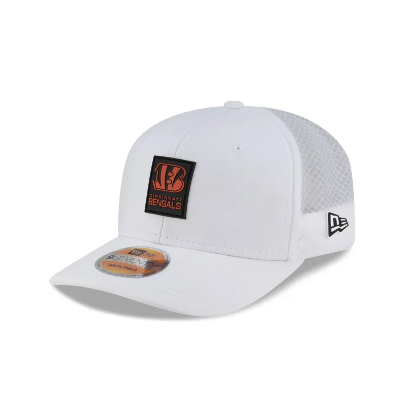 Cincinnati Bengals 2025 Sideline Hot Weather White 9SEVENTY Trucker Hat sold by New Era