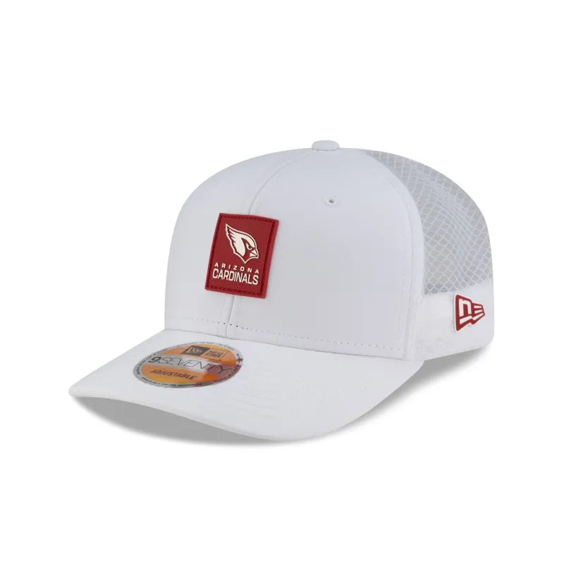 Arizona Cardinals 2025 Sideline Hot Weather White 9SEVENTY Trucker Hat sold by New Era