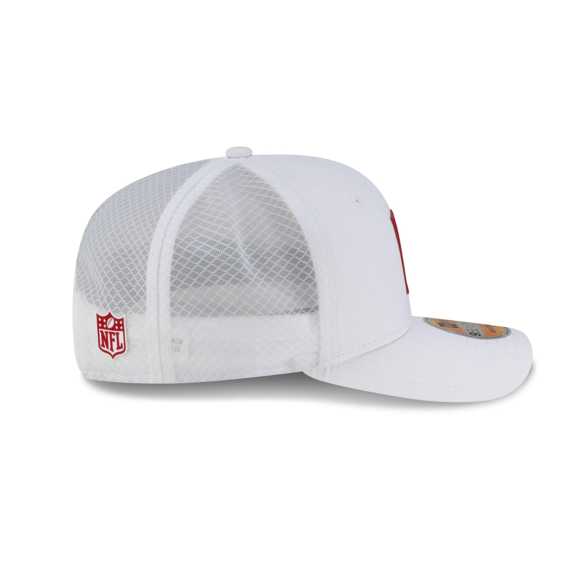 Arizona Cardinals 2025 Sideline Hot Weather White 9SEVENTY Trucker Hat sold by New Era product image thumbnail 5