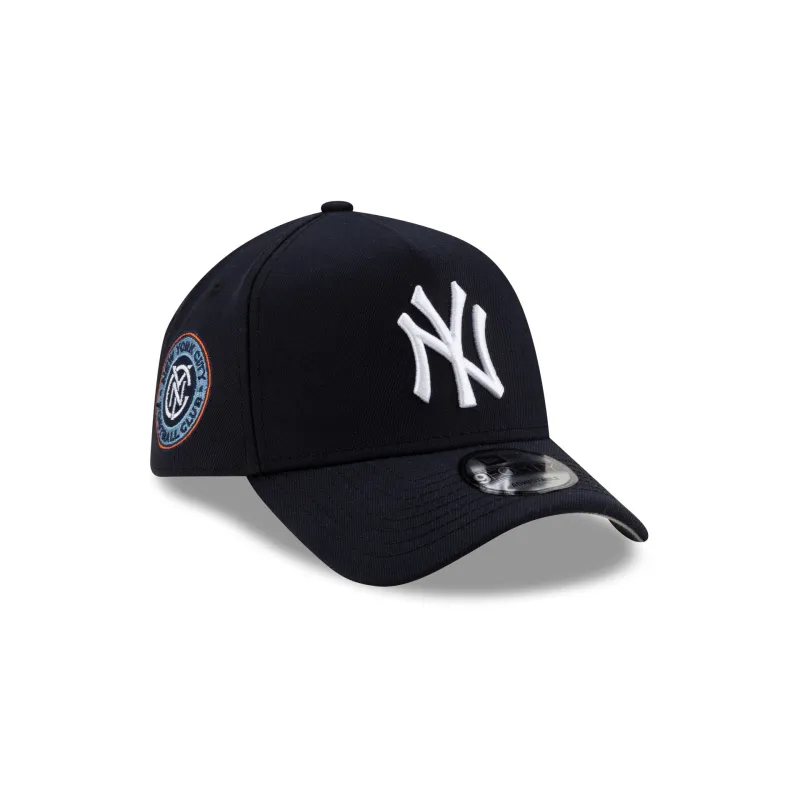 New York Yankees x New York City FC 9FORTY A-Frame Snapback Hat sold by New Era