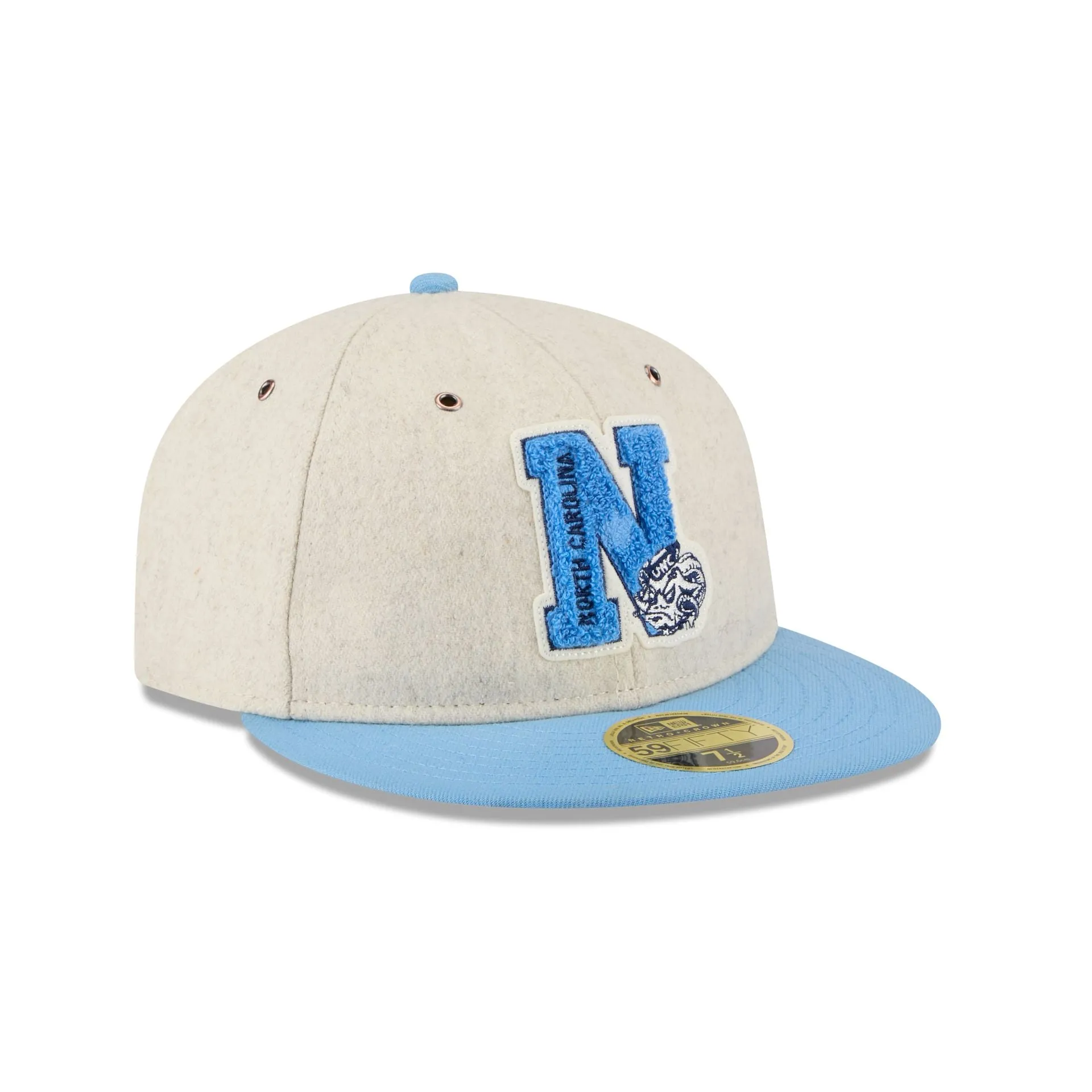 North Carolina Tar Heels College Vault Wool Letterman Retro Crown 59FIFTY Fitted Hat sold by New Era product image thumbnail 3