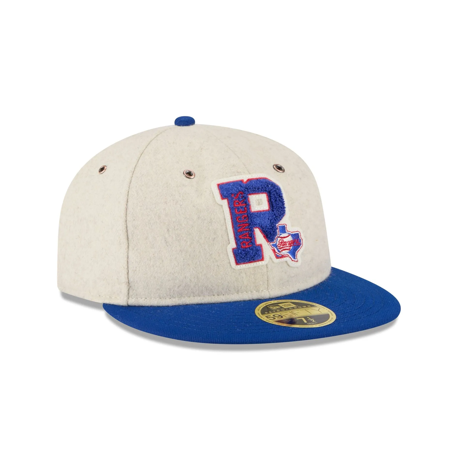 Texas Rangers Wool Letterman Retro Crown 59FIFTY Fitted Hat sold by New Era product image thumbnail 3